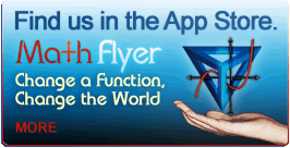 Find us in the App Store! Math Flyer. Change a function, Change the World